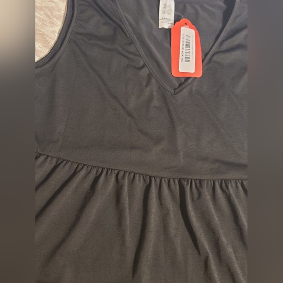 NEW Heimish Solid Bulgari Top With Ruffle black sz 1XL - Picture 3 of 11